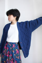 Load image into Gallery viewer, 70s TAIWAN R.O.C. CABLEKNIT CARDIGAN
