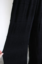 Load image into Gallery viewer, BLACK PLEATED LACE PANTS