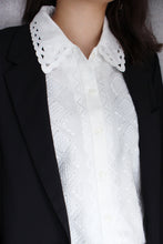 Load image into Gallery viewer, WHITE LACE EMBROIDERED BLOUSE