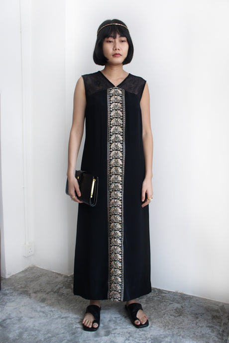 ÉPRISE / EMBROIDERED LACE LONG DRESS