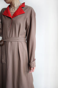 SMODELL BELTED WOOL DRESS