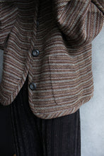 Load image into Gallery viewer, WOODEN STRIPED BOXY JACKET