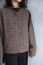 Load image into Gallery viewer, WOODEN STRIPED BOXY JACKET