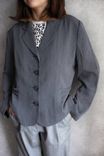 Load image into Gallery viewer, GREY CROSS SIDE PLEATED BLAZER
