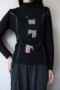 DREAMY PATCHED WORK SWEATER