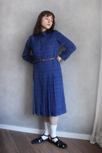 Load image into Gallery viewer, ROYAL BLUE HORSES PLEATED DRESS