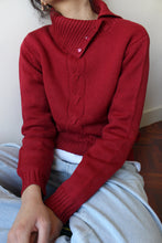 Load image into Gallery viewer, RED MOCK NECK SWEATER
