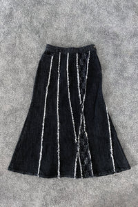 PATCHED LACE MAXI SKIRT