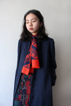 Load image into Gallery viewer, METALLIC NAVY TRENCH COAT
