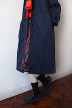 Load image into Gallery viewer, METALLIC NAVY TRENCH COAT