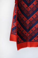 Load image into Gallery viewer, 70s RED SYMMETRICAL CUBES SCARF