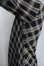 Load image into Gallery viewer, ARGYLE PATTERN PLEATED BLOUSE