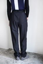Load image into Gallery viewer, PINSTRIPED WOOL TAPERED PANTS