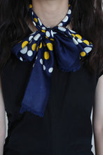 Load image into Gallery viewer, NAVY DOTTED SCARF