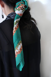 GREEN FLORAL SCARF