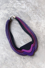 Load image into Gallery viewer, COLOR BLOCK GEOMETRIC CORD FABRIC NECKLACE