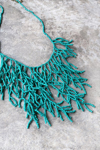 MINT GREEN CORAL BEADED NECKLACE