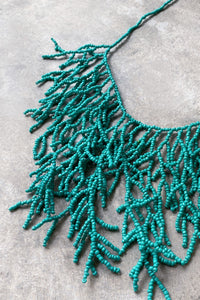 MINT GREEN CORAL BEADED NECKLACE
