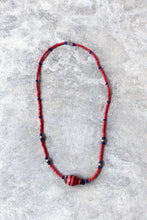 Load image into Gallery viewer, RED GLASS BEADED NECKLACE