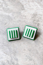 Load image into Gallery viewer, STRIPED CUBE EARRINGS