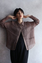 Load image into Gallery viewer, BROWN PLEATED BLOUSE