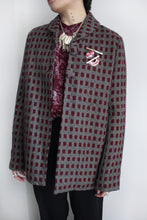 Load image into Gallery viewer, PINK SQUARE BLOCKS WOOL BLAZER
