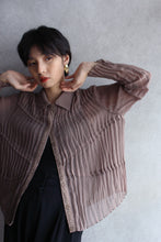 Load image into Gallery viewer, BROWN PLEATED BLOUSE