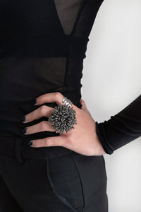 SILVER CORAL RING