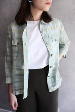 Load image into Gallery viewer, MINT GREEN STRIPED BLOUSE