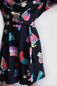 COLORFUL ABSTRACT PRINT JUMPSUIT