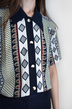 Load image into Gallery viewer, KALOBO GEO PRINT PLEATED SHIRT