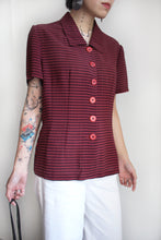 Load image into Gallery viewer, CHERRY RED STRIPED TOP
