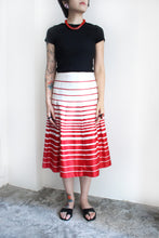 Load image into Gallery viewer, RED &amp; WHITE STRIPED ROUND SKIRT