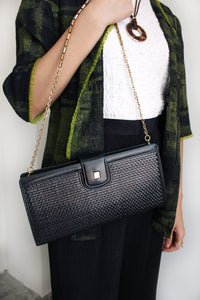 PRINCE / WOVEN & LEATHER CHAIN CLUTCH