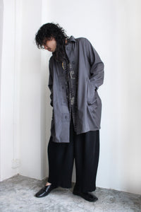 PUFFED GREY TRENCH COAT