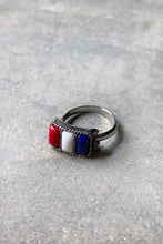Load image into Gallery viewer, SARAH COVENTRY / RED BLUE WHITE ACCENT RING