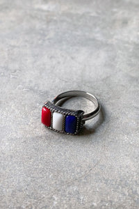 SARAH COVENTRY / RED BLUE WHITE ACCENT RING