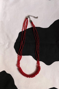RED BEADS NECKLACE