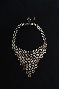 SILVER & COPPER BEEHIVE NECKLACE