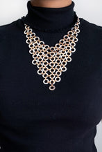 Load image into Gallery viewer, SILVER &amp; COPPER BEEHIVE NECKLACE