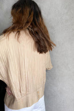 Load image into Gallery viewer, BEIGE PLEATED BATWING BLAZER