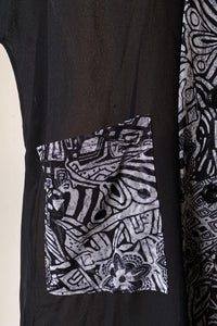 ABSTRACT FLORAL SHEER TUNIC