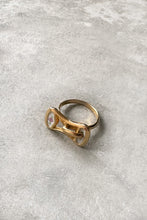 Load image into Gallery viewer, WHITE ENAMEL GUILLOCHE BUCKLE RING