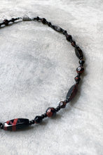 Load image into Gallery viewer, BURGUNDY RUSTIO BEADS NECKLACE