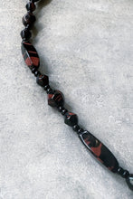 Load image into Gallery viewer, BURGUNDY RUSTIO BEADS NECKLACE