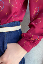 Load image into Gallery viewer, CHERRY RED HULA STITCHED BLOUSE