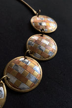 Load image into Gallery viewer, SILVER &amp; COPPER DISK CHAIN LINK NECKLACE