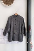 Load image into Gallery viewer, FLANNEL GREY MANDARIN JACKET