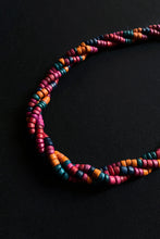 Load image into Gallery viewer, FUCHSIA TWISTED COLORFUL BEADS NECKLACE