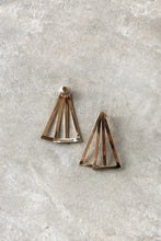 Load image into Gallery viewer, GOLD PYRAMID EARRINGS